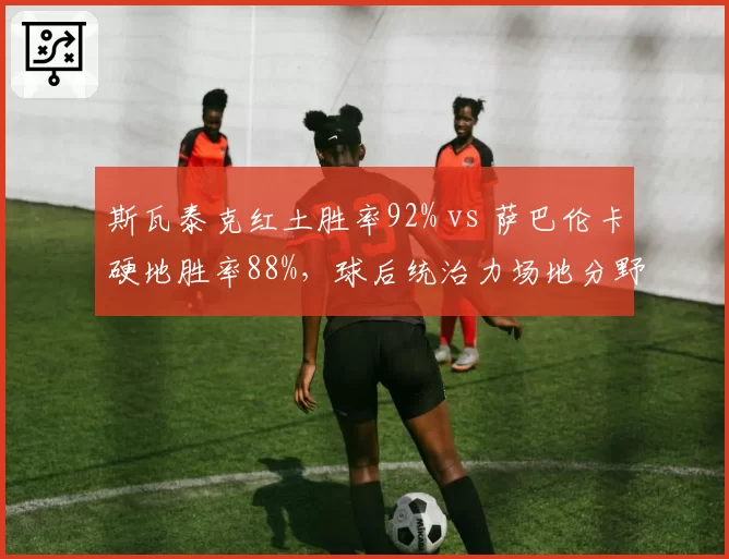 斯瓦泰克红土胜率92% vs 萨巴伦卡硬地胜率88%，球后统治力场地分野明显